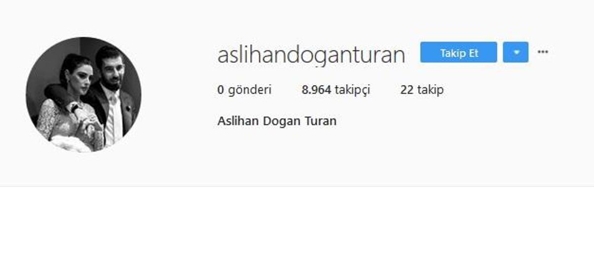İşte Aslıhan Doğanın yeni Instagram hesabı