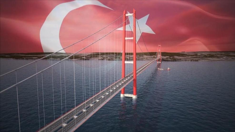 1915 Çanakkale Köprüsü’ndeki çalışmaların havadan fotoğrafları