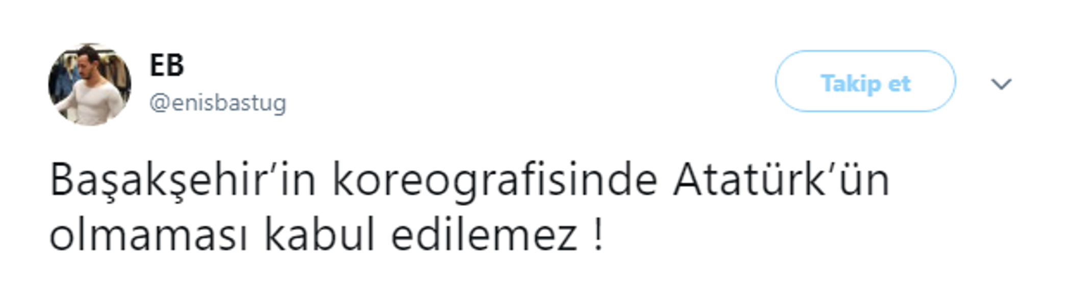 Başakşehirin Atatürksüz koreografisi tepki çekti