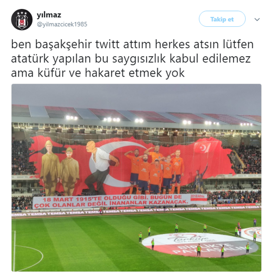 Başakşehirin Atatürksüz koreografisi tepki çekti