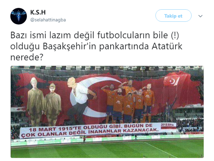 Başakşehirin Atatürksüz koreografisi tepki çekti