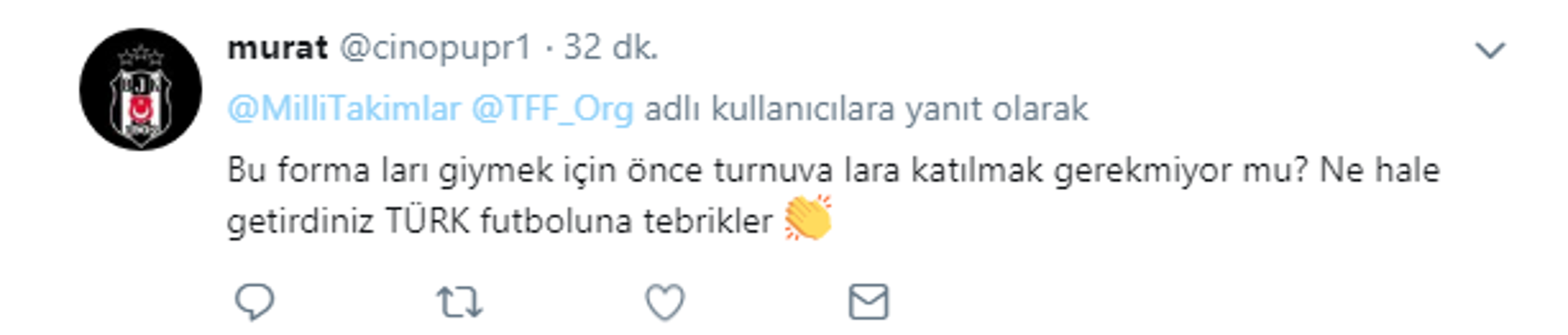 Milli takım formalarına tepkiler