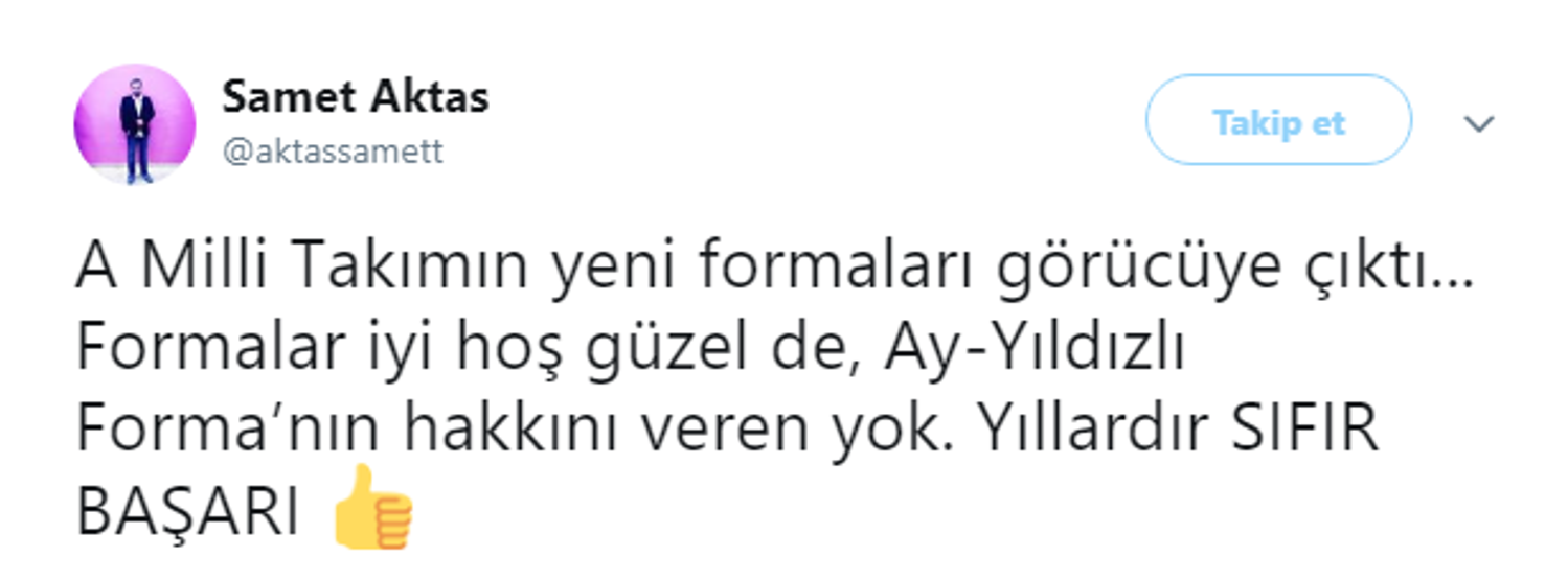 Milli takım formalarına tepkiler