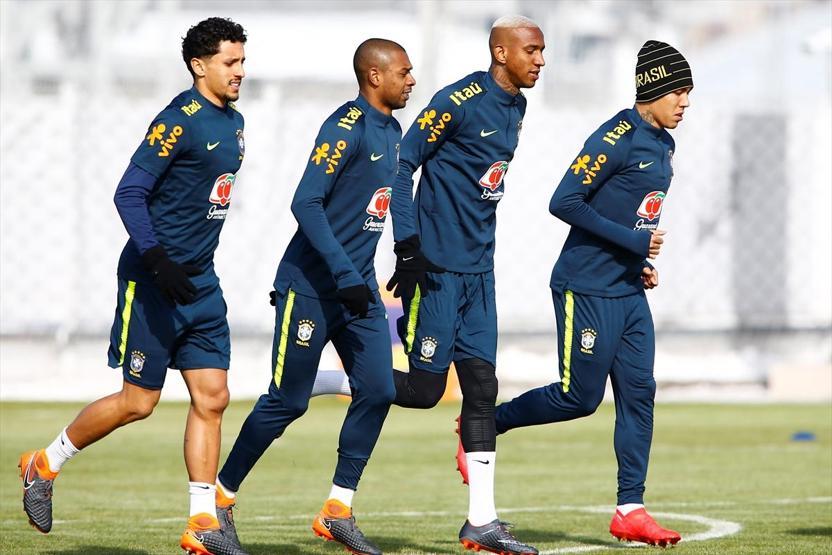 Anderson Talisca Brezilya Milli Takımı antrenmanında