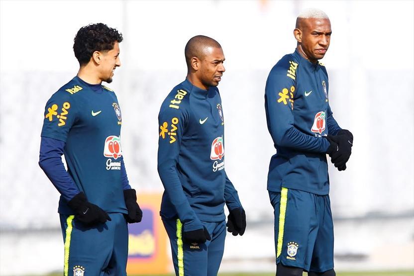 Anderson Talisca Brezilya Milli Takımı antrenmanında