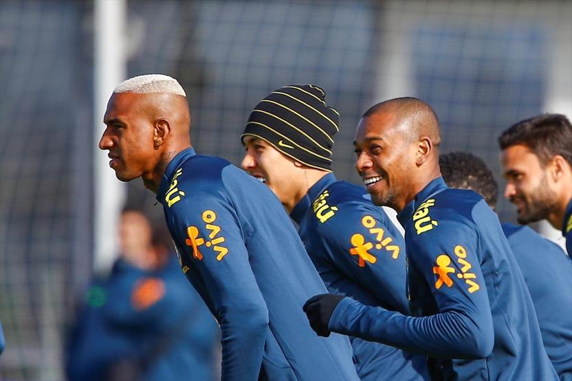 Anderson Talisca Brezilya Milli Takımı antrenmanında