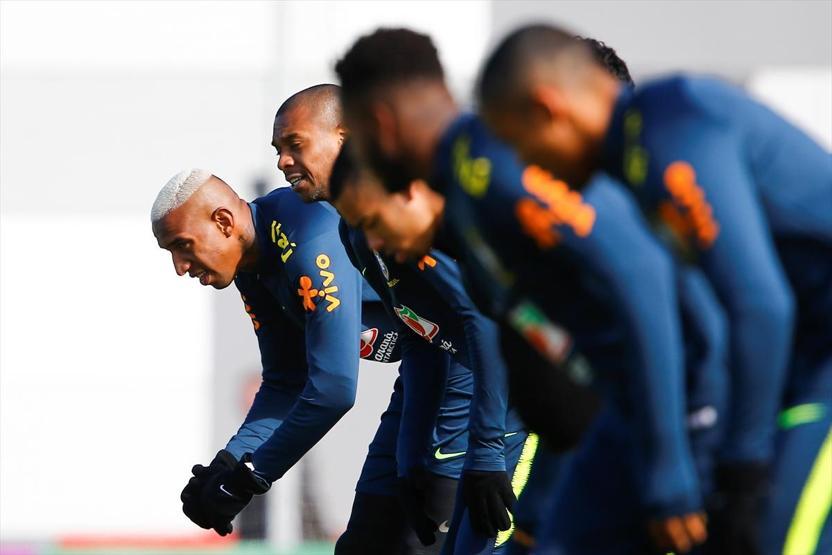 Anderson Talisca Brezilya Milli Takımı antrenmanında