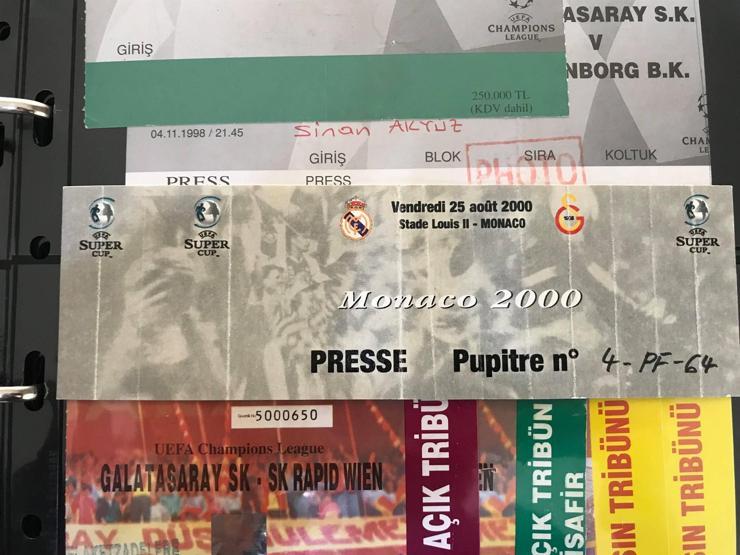 Bin 250 parçalık Galatasaray maç biletleri koleksiyonu
