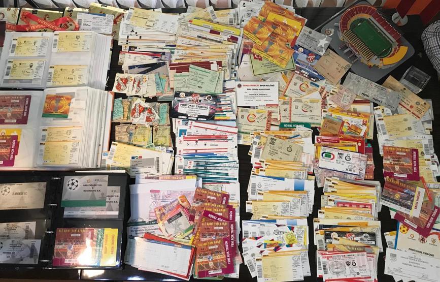 Bin 250 parçalık Galatasaray maç biletleri koleksiyonu