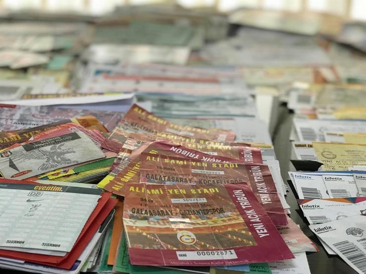 Bin 250 parçalık Galatasaray maç biletleri koleksiyonu
