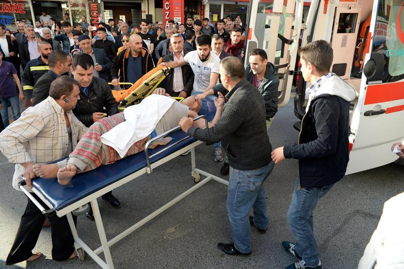 Taksim Eğitim ve Araştırma Hastanesinde çıkan yangından ilk kareler