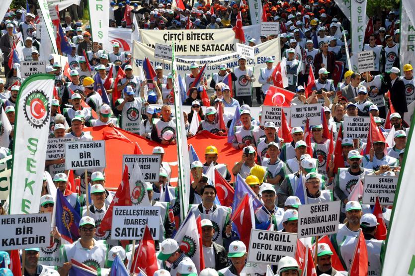 Ankarada şeker fabrikası eylemi
