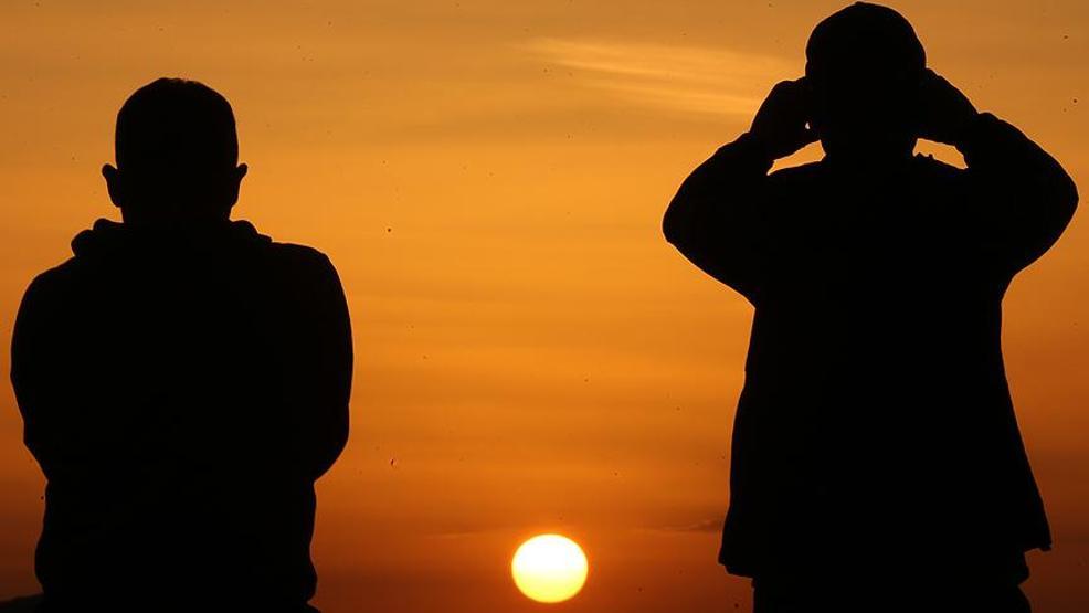 Kapadokyada doğanın gösterisi: Gün batımı