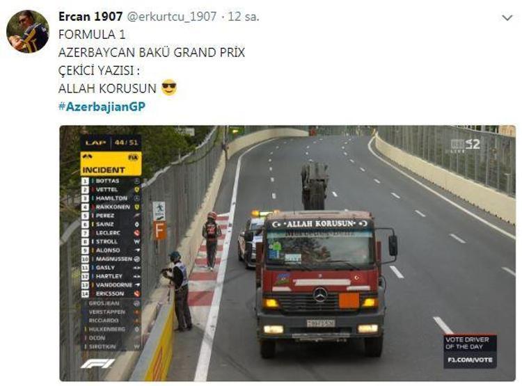 Formula 1deki Türk bayraklı çekici sosyal medyayı salladı