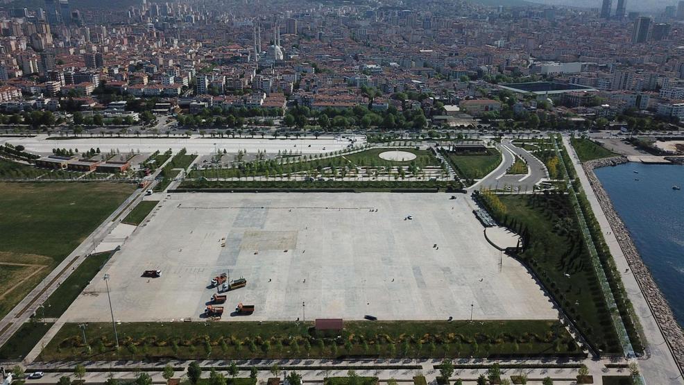 İşte İstanbulda 1 Mayısın kutlanacağı Maltepe Miting alanındaki hazırlıklar