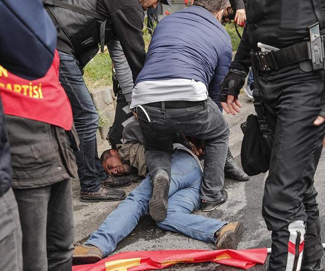 İstanbulda 1 Mayıs gözaltıları: İlk polis müdahalesi Beşiktaşta
