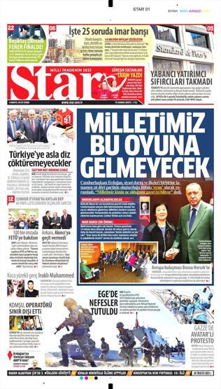 4 Mayıs 2018 - Gazetelerin birinci sayfaları