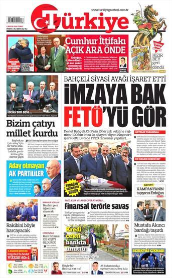 4 Mayıs 2018 - Gazetelerin birinci sayfaları