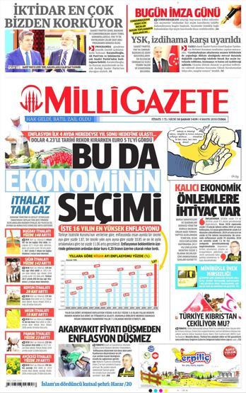 4 Mayıs 2018 - Gazetelerin birinci sayfaları