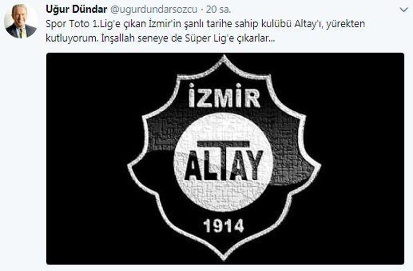 Efsane olmaya aday 18 Altay ve Hatayspor tweeti
