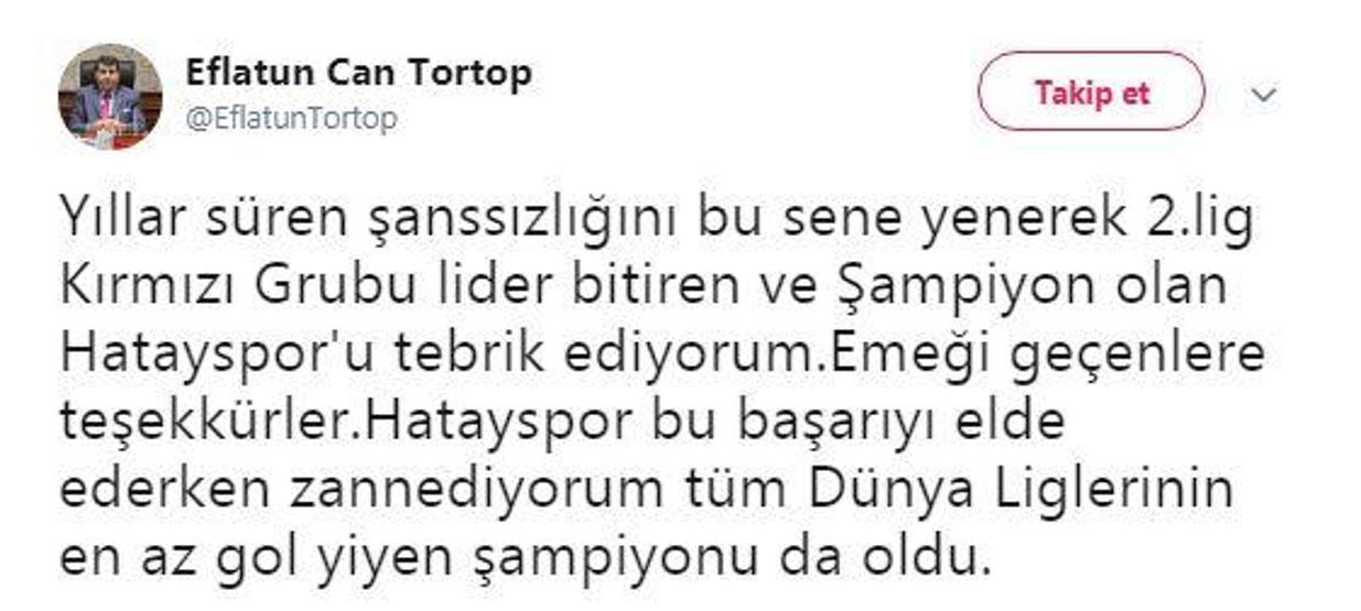 Efsane olmaya aday 18 Altay ve Hatayspor tweeti