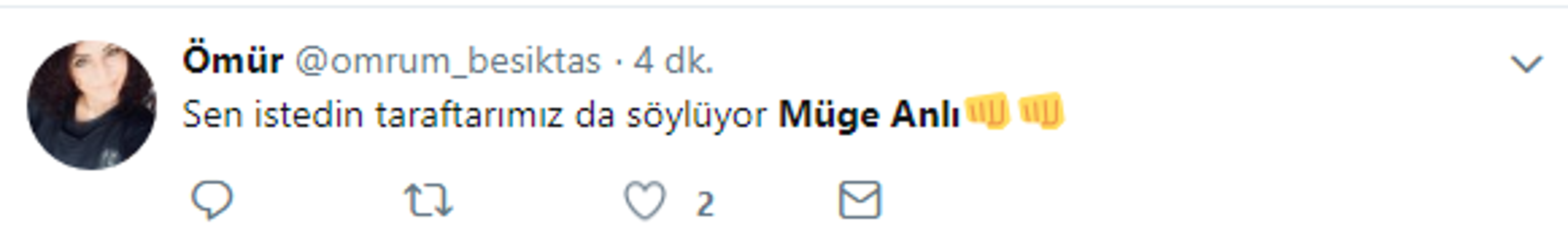 Beşiktaş taraftarından Müge Anlıya küfürlü tezahürat