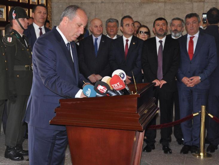 Muharrem İnce, Anıtkabiri ziyaret etti