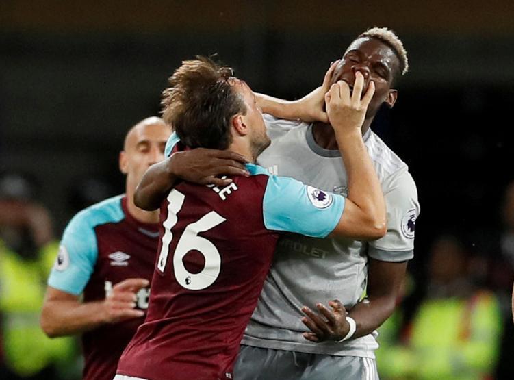 Mark Noble, Pogbanın dişini çekmeye çalıştı