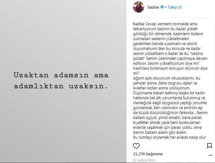 Hadiseden sert sözler: Uzaktan adamsın ama adamlıktan uzaksın