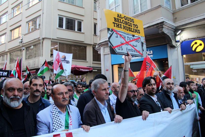 Beyoğlunda Kudüs protestosu