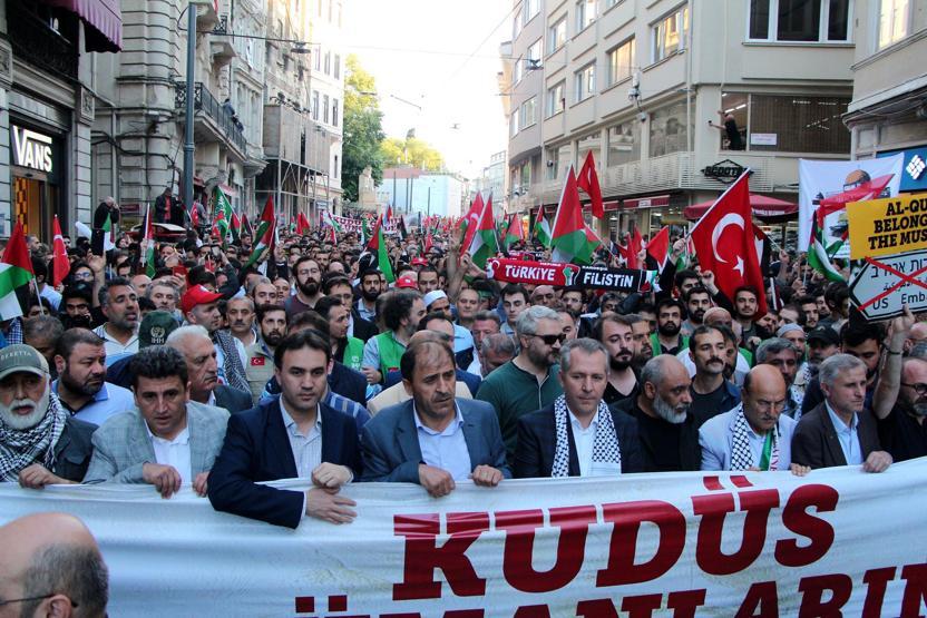 Beyoğlunda Kudüs protestosu