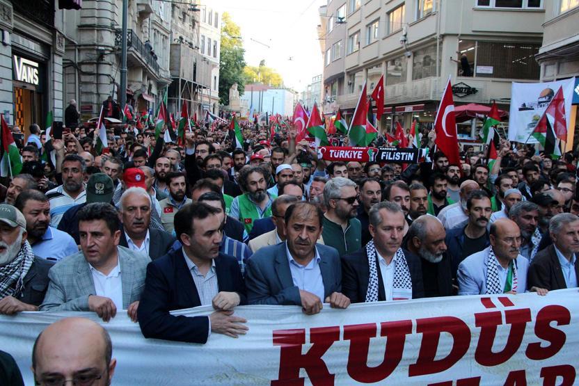 Beyoğlunda Kudüs protestosu