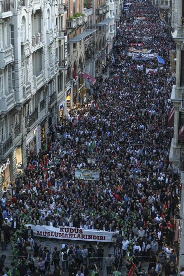 Beyoğlunda Kudüs protestosu