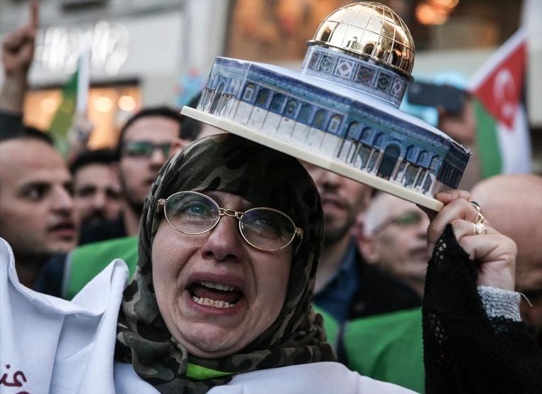 Beyoğlunda Kudüs protestosu