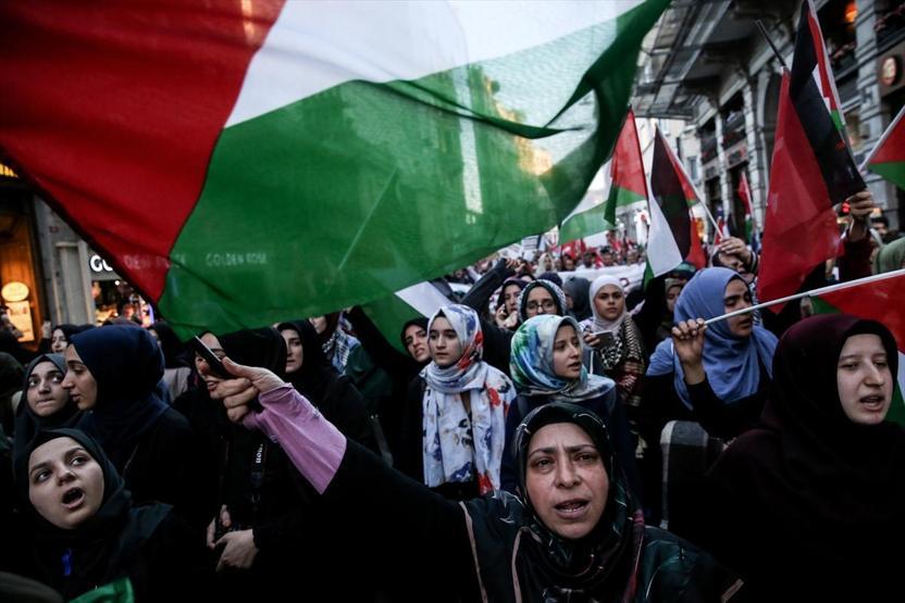 Beyoğlunda Kudüs protestosu
