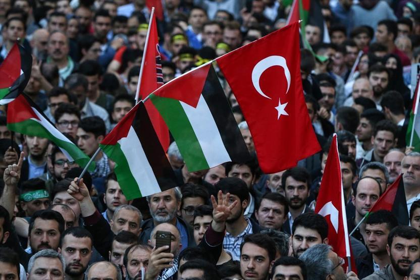 Beyoğlunda Kudüs protestosu
