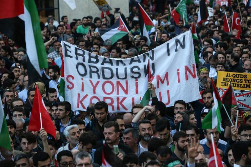 Beyoğlunda Kudüs protestosu