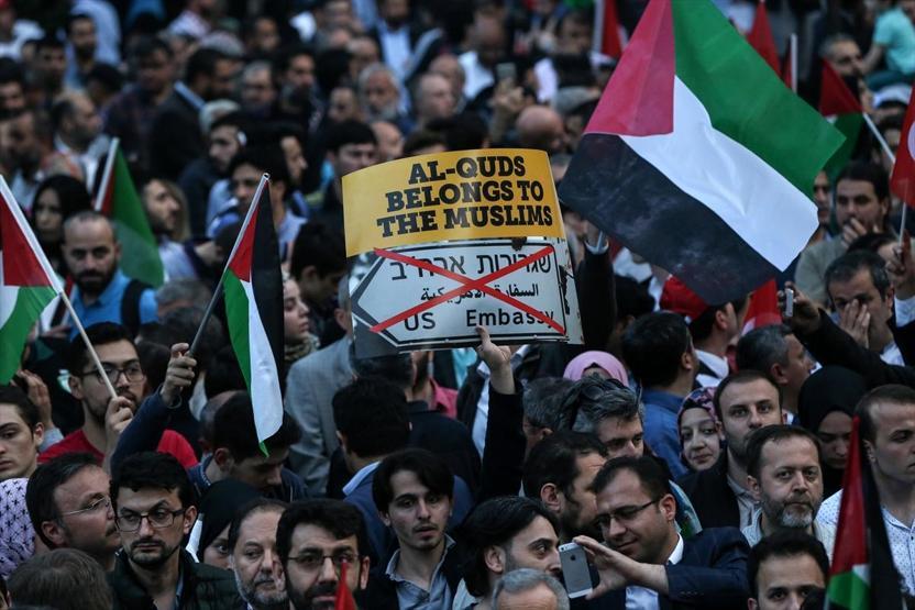 Beyoğlunda Kudüs protestosu