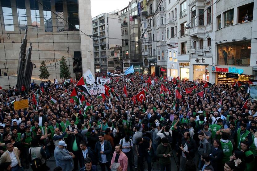Beyoğlunda Kudüs protestosu