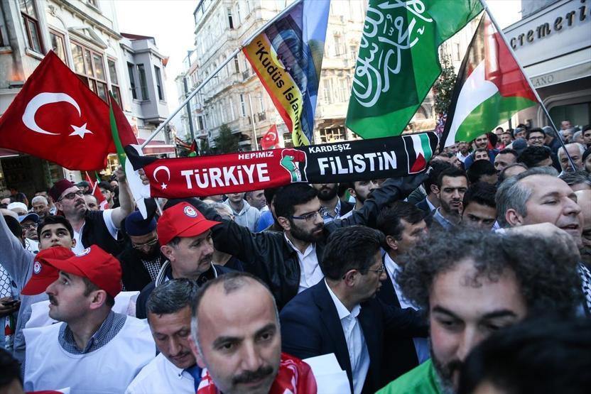 Beyoğlunda Kudüs protestosu