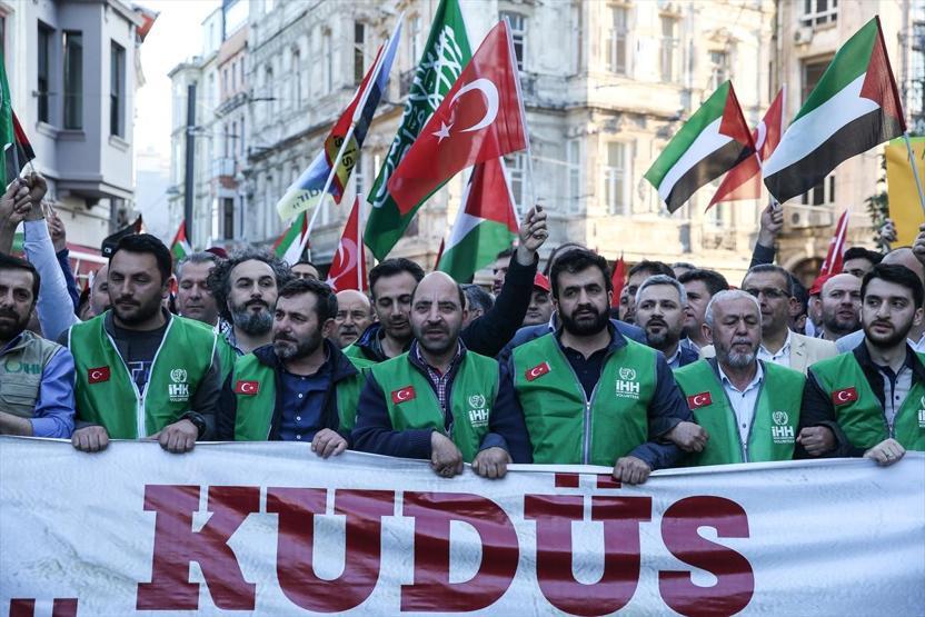 Beyoğlunda Kudüs protestosu