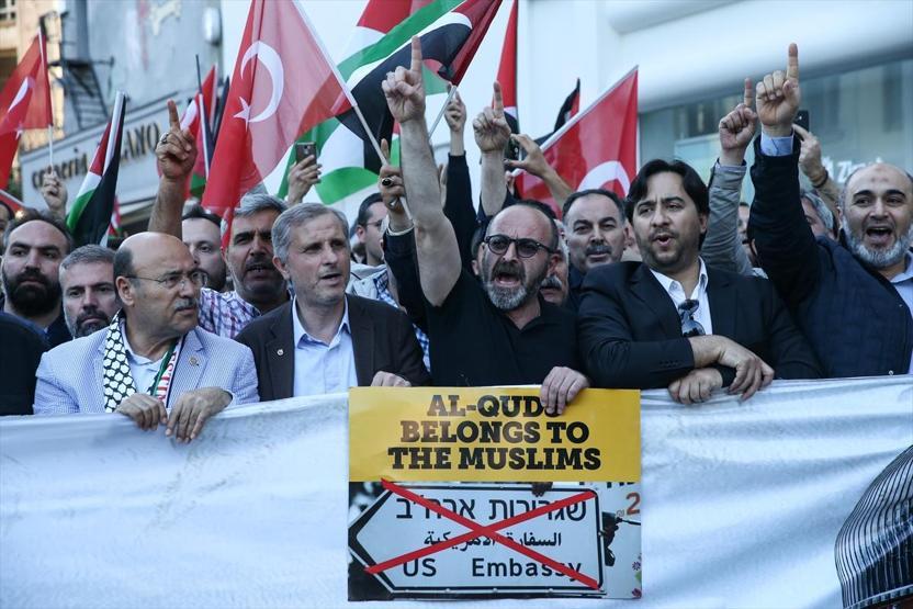 Beyoğlunda Kudüs protestosu