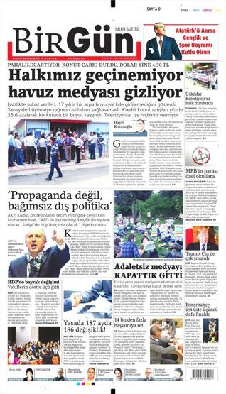 19 Mayıs 2018 - Gazete Manşetleri