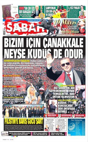 19 Mayıs 2018 - Gazete Manşetleri