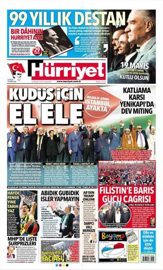 19 Mayıs 2018 - Gazete Manşetleri