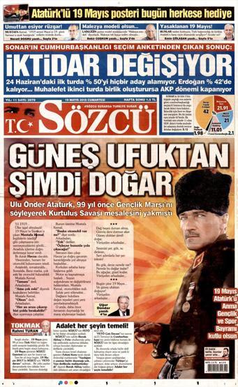19 Mayıs 2018 - Gazete Manşetleri