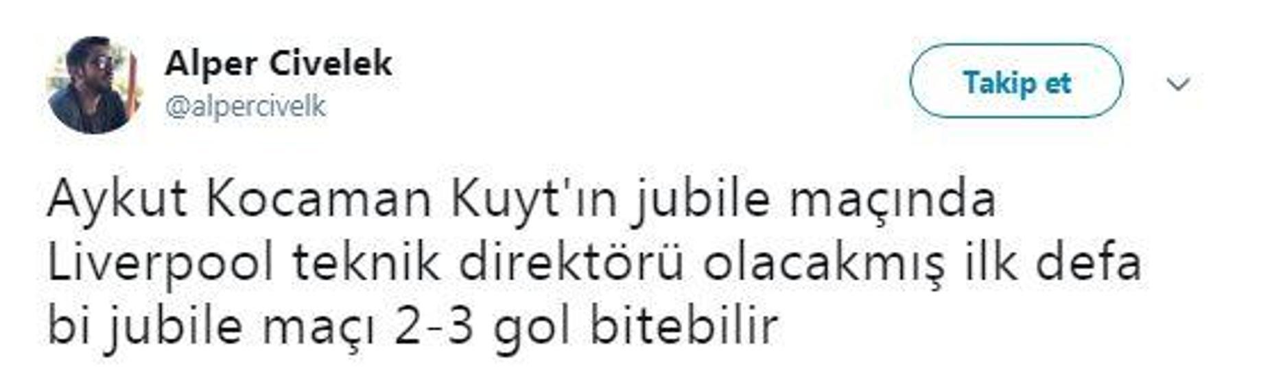Aykut Kocaman Kuytın jübilesinde Liverpoolun başına geçecek
