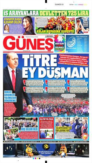 21 Mayıs 2018 - Gazetelerin birinci sayfaları