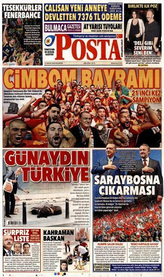 21 Mayıs 2018 - Gazetelerin birinci sayfaları