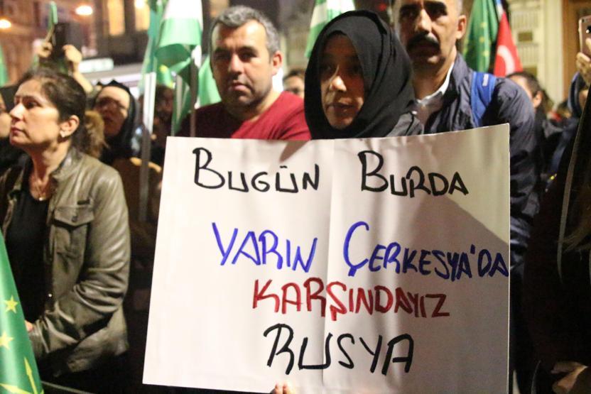 Çerkes Sürgünü ve soykırımının 154. yılı Taksimde anıldı
